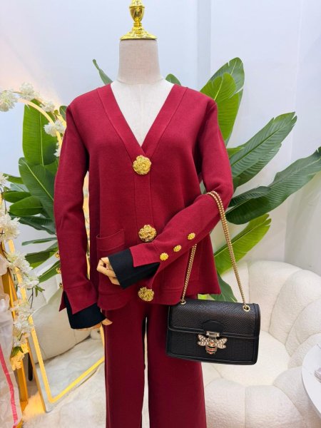 طقم صوف قطعتين - بنطلون